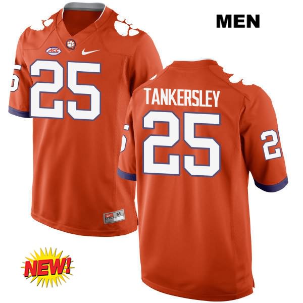 Men's Clemson Tigers #25 Cordrea Tankersley Stitched Orange New Style Authentic Nike NCAA College Football Jersey RZS0046UF